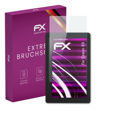 atFoliX Glasfolie für Cowon X9 Displayfolie 9H Schutzpanzer Displayschutzfolie