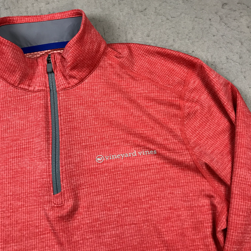 Vineyard Vines Jacket Mens Large Pink OTG On the Go Santaky Performance 1/4 Zip - 第 3/8 張圖片