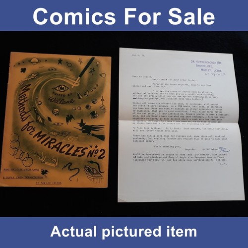 Willanes Methods for Miracles booklet no. 2 with letter -1950's magic - 第 1/4 張圖片