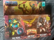 Masters of the Universe Sun-Man and the Rulers of the Sun Action Figure 3pk NEW