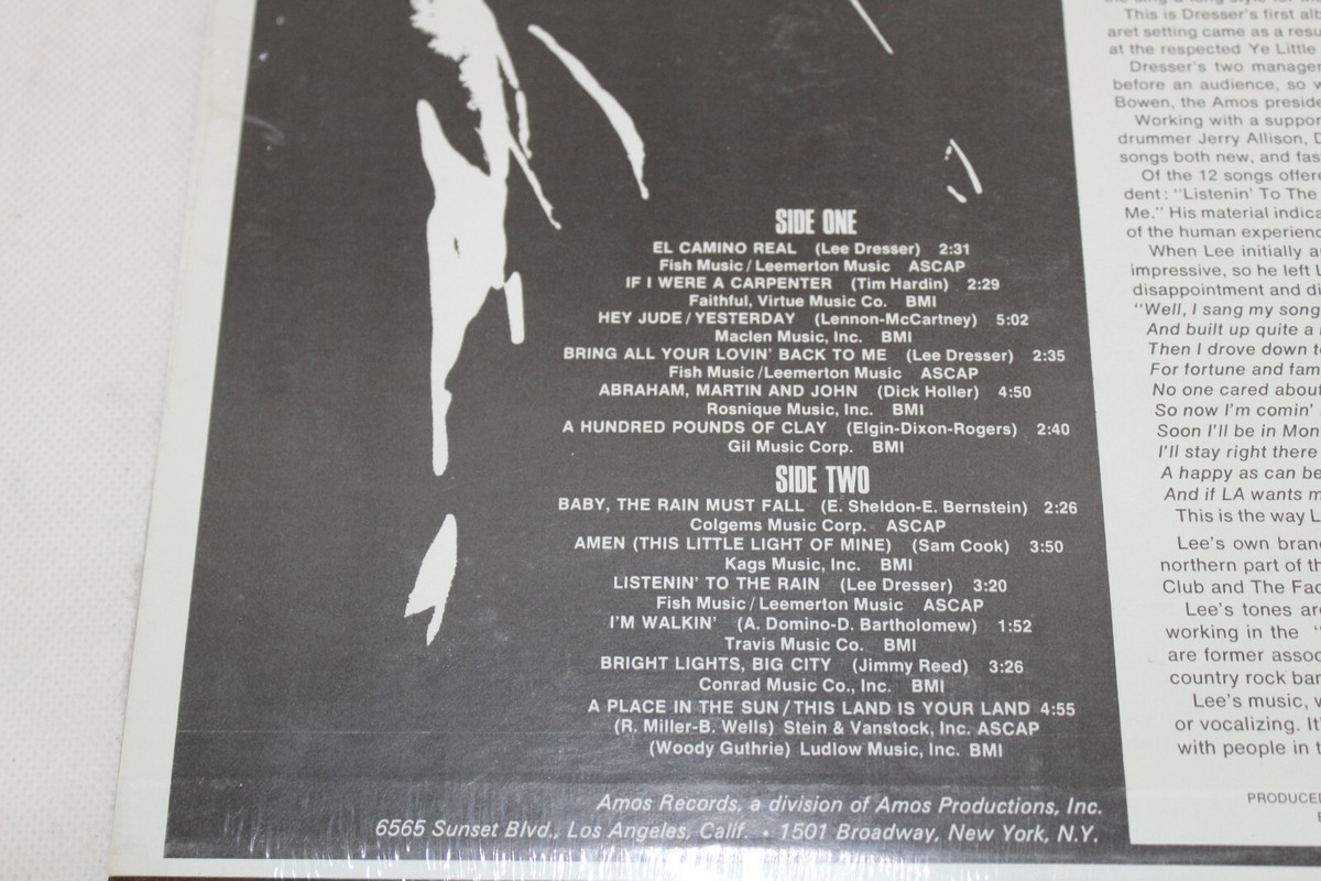 El Camino Real Lee Dresser LP 1969 Rockabilly Garage Soul Amos NEW