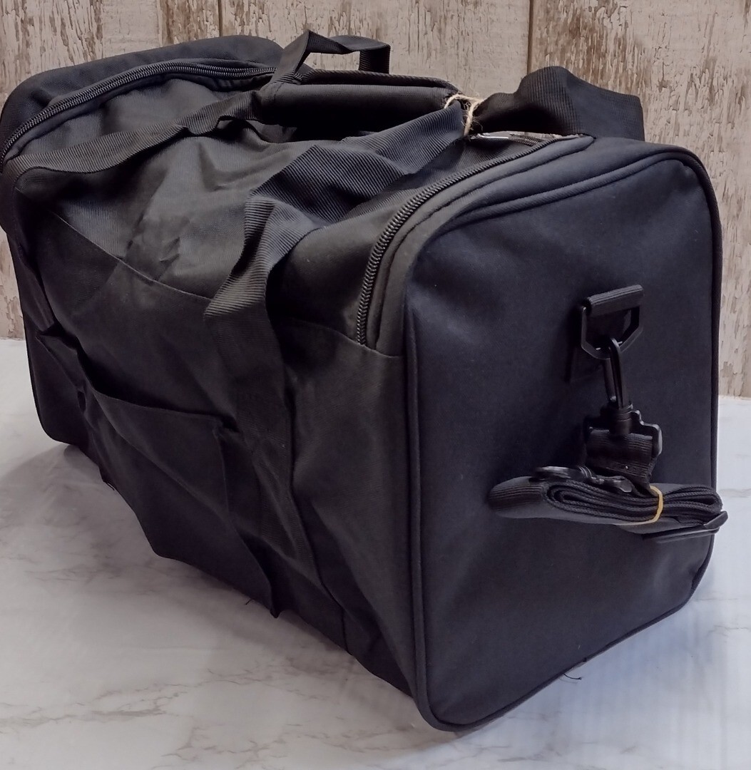 KONO Black Carry Cabin Under seat Travel Holdall Bag 20L 40x20x25cm