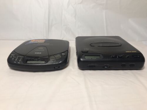 Lot Of 2 Discman Portable CD Players Sony Panasonic For Parts or Repair READ - Picture 1 of 18