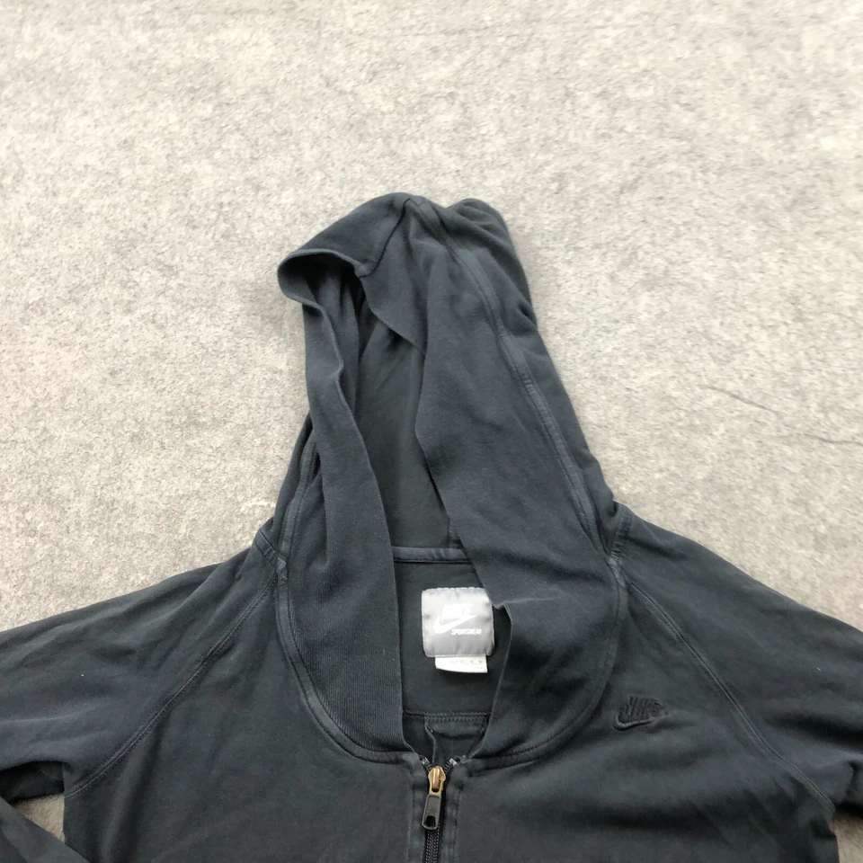 Vintage Nike Hoodie Womens Medium Black Full Zip Hooded Hiking Embroidered Y2K - Image 4 of 4