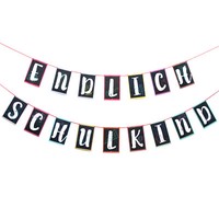 Endlich Schulkind Girlande Deko FüR Einschulung SchuleinfüHrung Jungs MäDchen