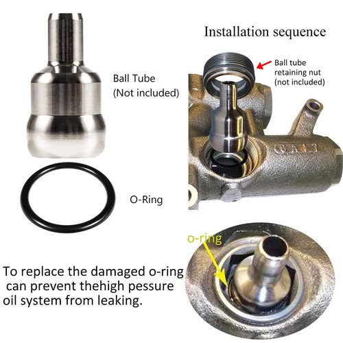 Nipple Cup Socket & Fuel Injector Seal ORing Kit for 20032007 Ford 6