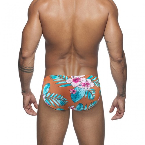 Men's Padded Print Swim Briefs Pouch Enhancing Enlarging Push Up Cup Resort Wear - Picture 10 of 18