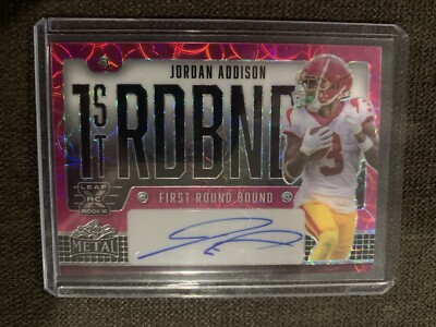 2023 Leaf Metal - 1st Rd Bound #FRB-JA1 Jordan Addison /3 (AU, RC)