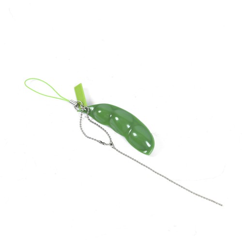 Cute Creative Extrusion Pea Bean Soybean Edamame Stress Relieve Toy Keychain 1X - Picture 16 of 16