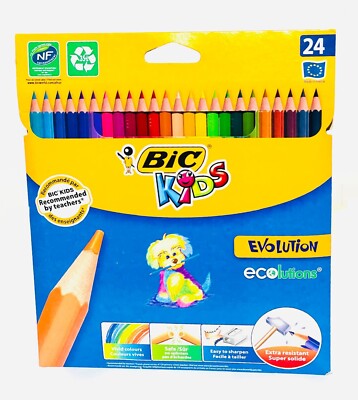 BIC Kids Evolution ECOlutions Farbstifte - verschiedene Farben im 24er Pack