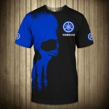 Top Gift Top Men's TShirts 3D SIZE S-5XL Printed 3D Yamaha Skull Blue