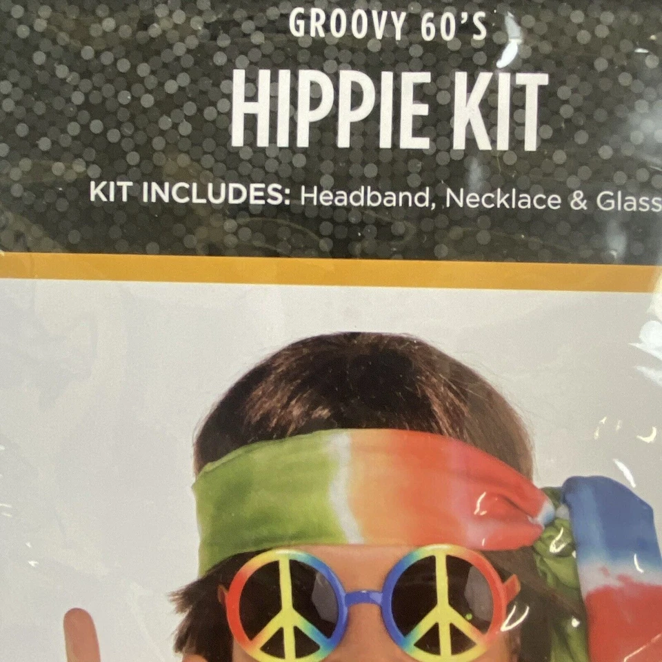 Groovy 60’s Hippie Kit Halloween Disfraz Vestir Juegos con disfraces 3 Piezas Foto 2 de 4