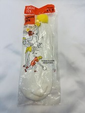 Terry Cloth Sport Socks 8.5-11 White Low Cut No Show Tennis Socks Vintage 1 Pair