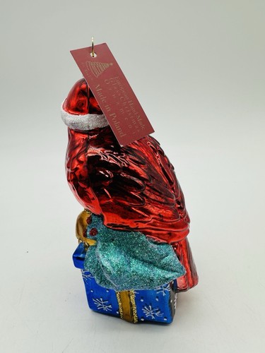 Neu Glaswaren Art Studio Weihnachten Glas Ornament Kardinal Vogel Polen - Bild 4 von 9