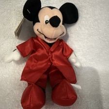 Walt DIsney Store Pajama Mickey Mouse Bean Bag Toy NWT