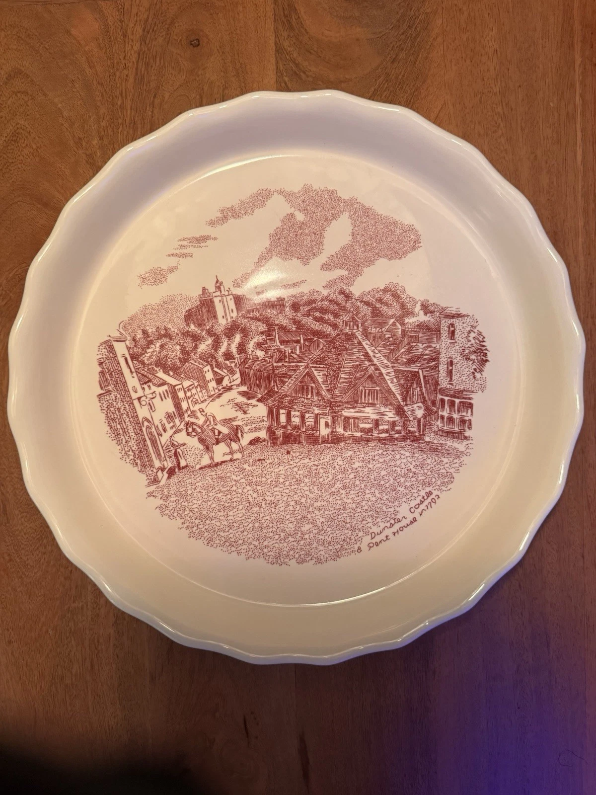 Johnson Brothers Old Britain Castles Pink Pie Dish 10.5 Inch EUC