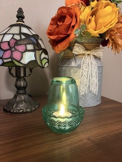 NEW Mosser 3.5” Teal Fairy Lamp by Rosso Glass Limited Edition