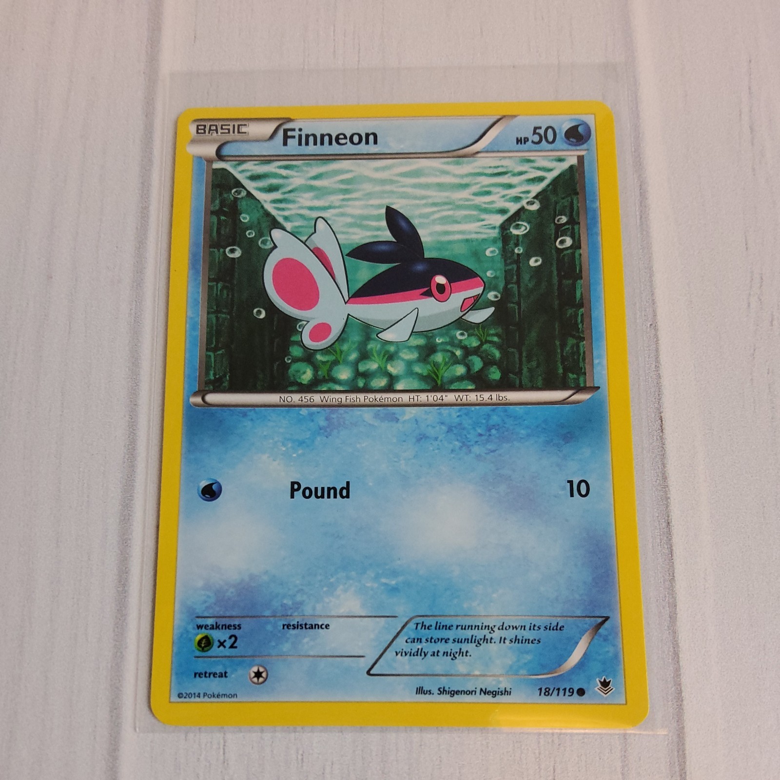 Finneon 18/119 ( Pokemon Card, Phantom Forces, 2014, Water, Common)      T
