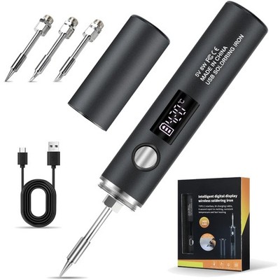 Lötkolben Set Akku USB 5 Gänge 260-420°C 3 Lötspitzen Elektronik Reparatur