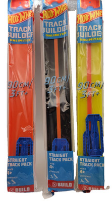 Hot Wheels Track Builder Unlimited Lot Of 3 90cm/3FT Yellow, Orange, & Black New