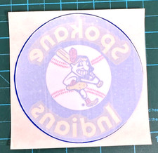 VTG Spokane Indians sticker MiLB Inside Window Vinyl 4" Round Chief Wahoo MLB
