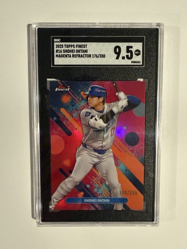 2025 Topps Finest - Common Shohei Ohtani #16 Magenta Refractor /350 SGC 9.5