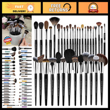 36PCS Natural Goat Hair Makeup Brush Set with Holder - Professional Quality for