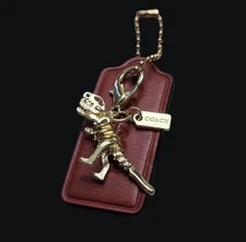 COACH Mini Gold Rexy  Metal Handbag Charm or Zipper Pull ❤️❤️