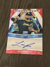 2022 Elite Extra Edition Hidden Gems Red White & Blue Auto SSP /25 LUIS RAMIREZ