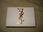 100% AUTH NEW WOMEN SAINT LAURENT CASSANDRE GOLD TONE BRASS SINGLE LOGO EARRING — photo 6