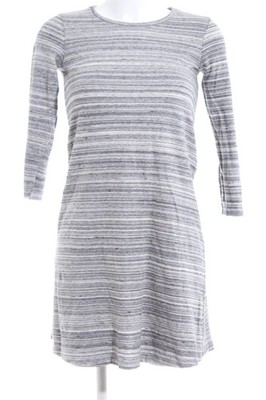 UNITED COLORS OF BENETTON Strickkleid Damen Kleid Gr. DE 34 hellgrau-weiß