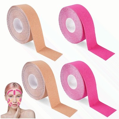 4 Stück Face Lifting Tape Gesichtstape Gegen Falten 2,5 cm x 5M Tape Pflaster