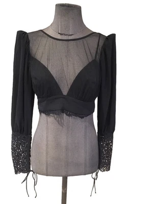 Sublime Top Soie Noir La Perla 34 Jamais Porté - Photo 1/4