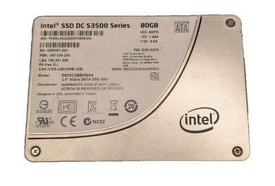 Intel DC S3500 80GB 2.5'' SATA SSD SSDSC2BB080G4 Enterprise Drive