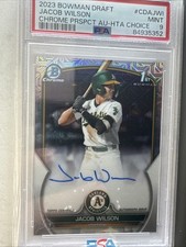 2023 BOWMAN DRAFT JACOB WILSON CHROME PROSPECT AU-HTA CHOICE Limited To 90/150