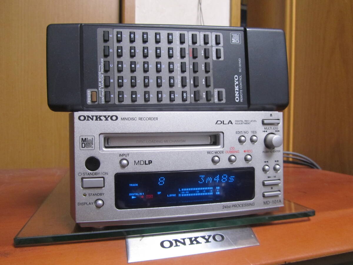 ONKYO MD-101A Silver INTEC155 MD MiniDisc Player Deck