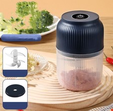 NEW Household Electric Garlic Crusher 300ml Garlic Mincer with Lid Chopper