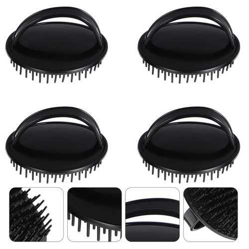 Cepillo de pelo de plástico de 4 piezas champú de masaje para bebé peluquería ducha baño - Imagen 7 de 12