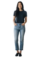 Pilcro Anthropologie High Rise Flare Bootcut Jeans Distressed Raw Hem Sz 26