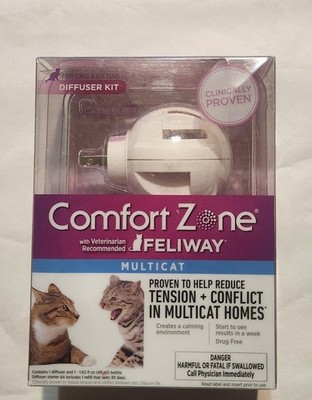 Comfort Zone MultiCat Calming Pheromone Diffuser Kit for Cats Stress Relief