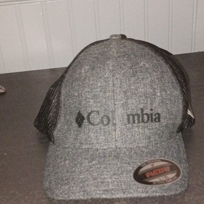 Columbia Gray/Black Solid Mesh Back Trucker Hat Cap, Unisex Adults Size L
