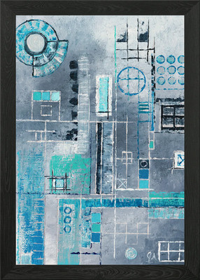 Abstrakt Modern Fabrik Eis und Ste Gerahmtes Wandbild Poster Leinwanddruck Bild
