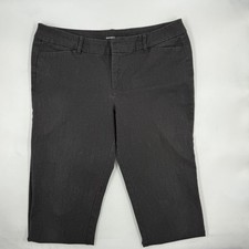 Old Navy Womens Pixie Chino Pants Size 10 Gray Flat Front Straight Flat Front