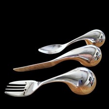 Elegant Weighted Utensils 3pc Set Adaptive Tremor Parkinson  s 18/8 Stainless