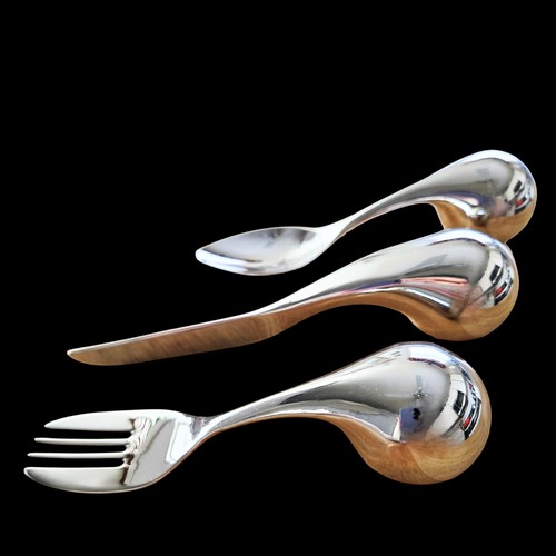 Elegant Weighted Utensils 3pc Set Adaptive Tremor Parkinson’s 18/8 Stainless 