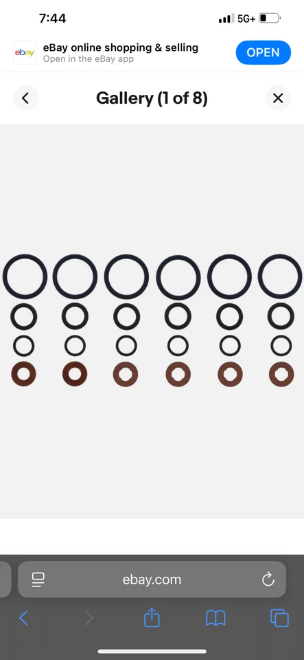 Nueva junta tórica boquilla de inyección de combustible MAHLE GS33484 para 03-08 Dodge 2500 3500 Foto 2 de 2