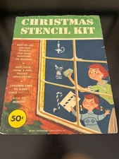 Vintage Christmas Stencil Kit 1957 Windows Mirrors Never Opened Unused