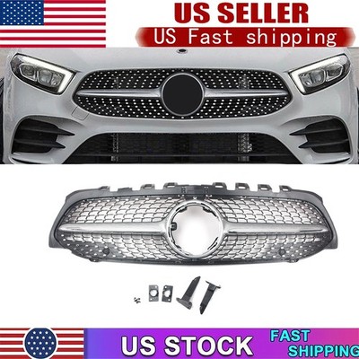 For Mercedes W177 A Class A200 A220 A250 Silver 2019-2022 Front Grille Grill