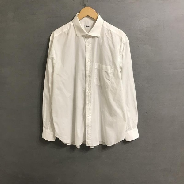 Men Brioni Shirt White Cotton 46 / 3XL / 54