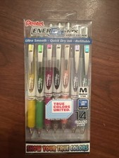 Pentel EnerGel RTX True Colors United 0.7mm Medium Line, Assorted Ink, 14 P...